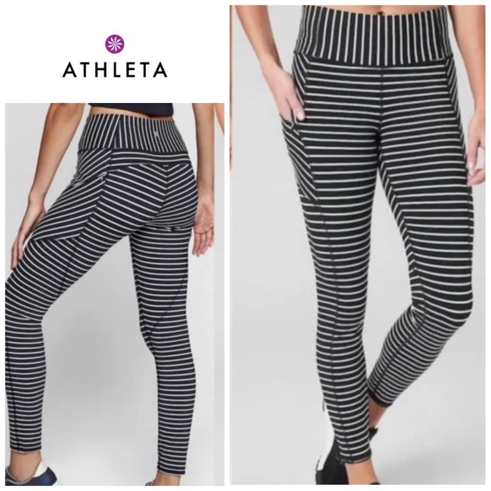 Athleta Contender striped leggings